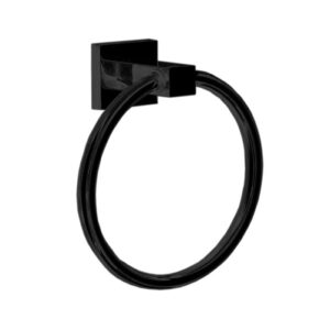 Romano Matt Black Towel Ring