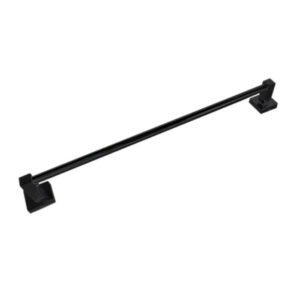 Romano Matt Black Single Towel Rail 600mm