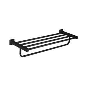 Romano Matt Black Towel Rack 600mm