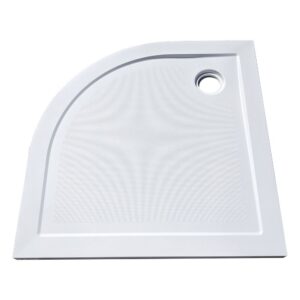 SMC Curved Shower Base 90x90cm Front Outlet