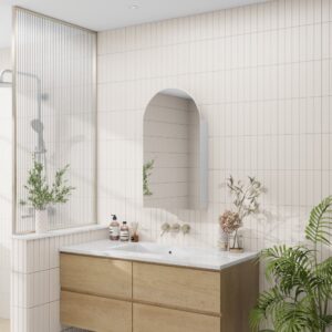 Natasha Arched PVC Mirror Cabinet 50cm