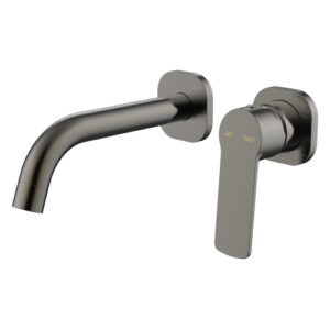 Cioso SQ Wall Basin Mixer W/Akemi Handle Gun Metal