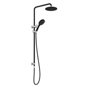 Akemi SQ 200mm Combination Shower Matte Black & Chrome