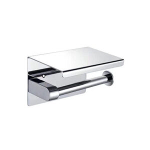 Supa Chrome Toilet Roll Holder with Shelf