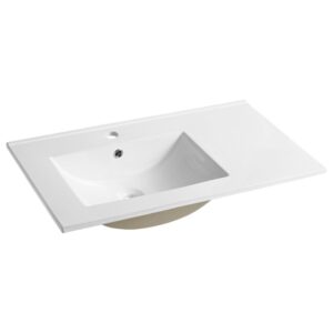90cm Ceramic Vanity Top Left-hand Bowl