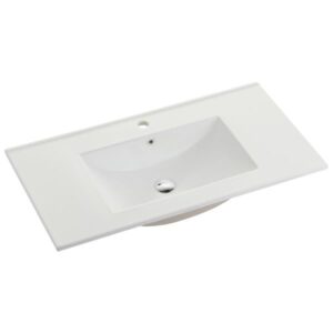 90cm Ceramic Vanity Top Matte White