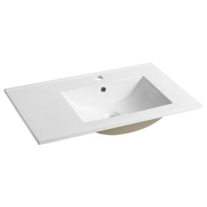 90cm Ceramic Vanity Top Right-hand Bowl