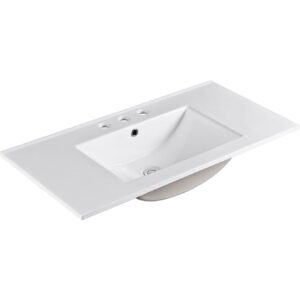 90cm Ceramic Vanity Top 3 Taphole