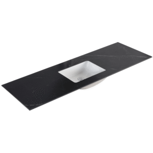 150cm Sintered Stone Vanity Top Shakespeare Black Single Bowl