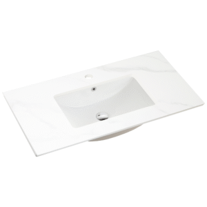 90cm Mountain Snow Sintered Stone Vanity Top