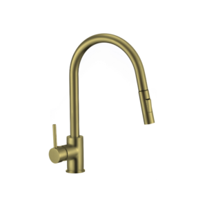 Classic Brushed Gold Kitchen Sink Pull Out Mixer