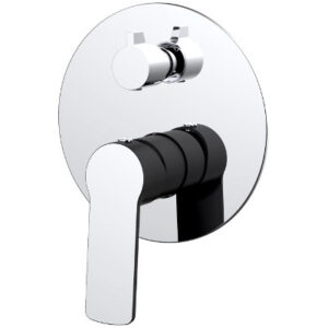 Akemi Diverter Matte Black & Chrome