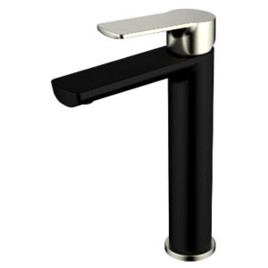 Akemi Extended Basin Mixer Matte Black & Brushed Nickel