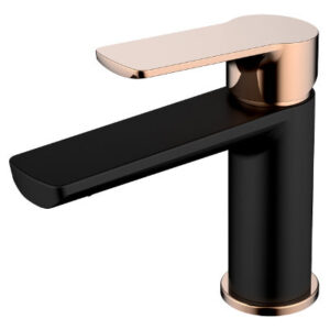 Akemi Basin Mixer Matte Black & Rose Gold