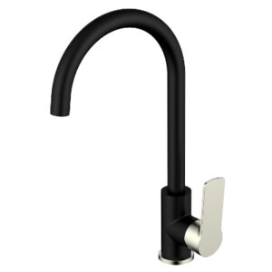 Akemi Sink Mixer Matte Black & Brushed Nickel