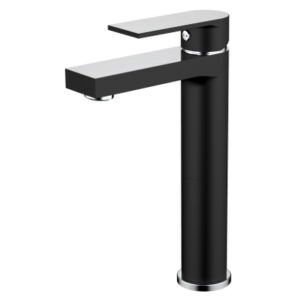 Kiato Extended Basin Mixer Matte Black & Chrome