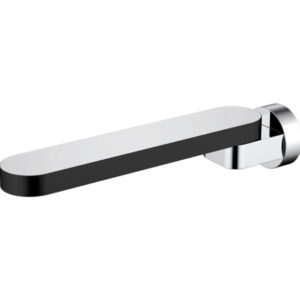 Kiato 225mm Swivel Bath Spout Black & Chrome