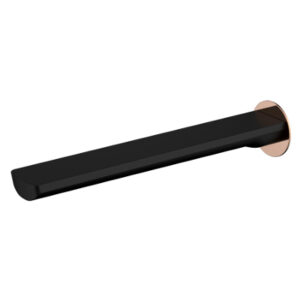 Akemi 235mm Bath Spout Black & Rose Gold