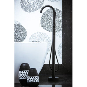 Akemi Matte Black Bath Filler W/Handshower