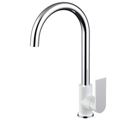Kiato Sink Mixer White & Chrome