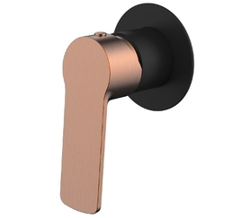 Akemi Shower Mixer Matte Black & Rose Gold